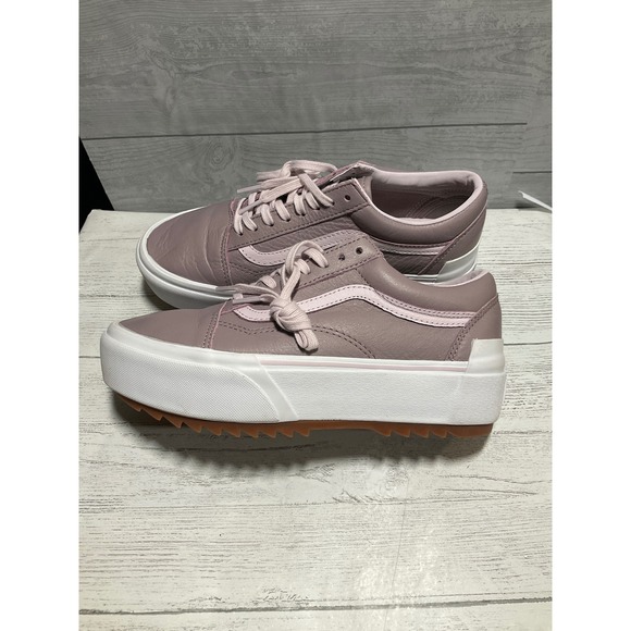Vans Shoes - Vans Old Skool Platform Lug Sole Women Leather Mauve‎ Pink Sneakers Size 8.5